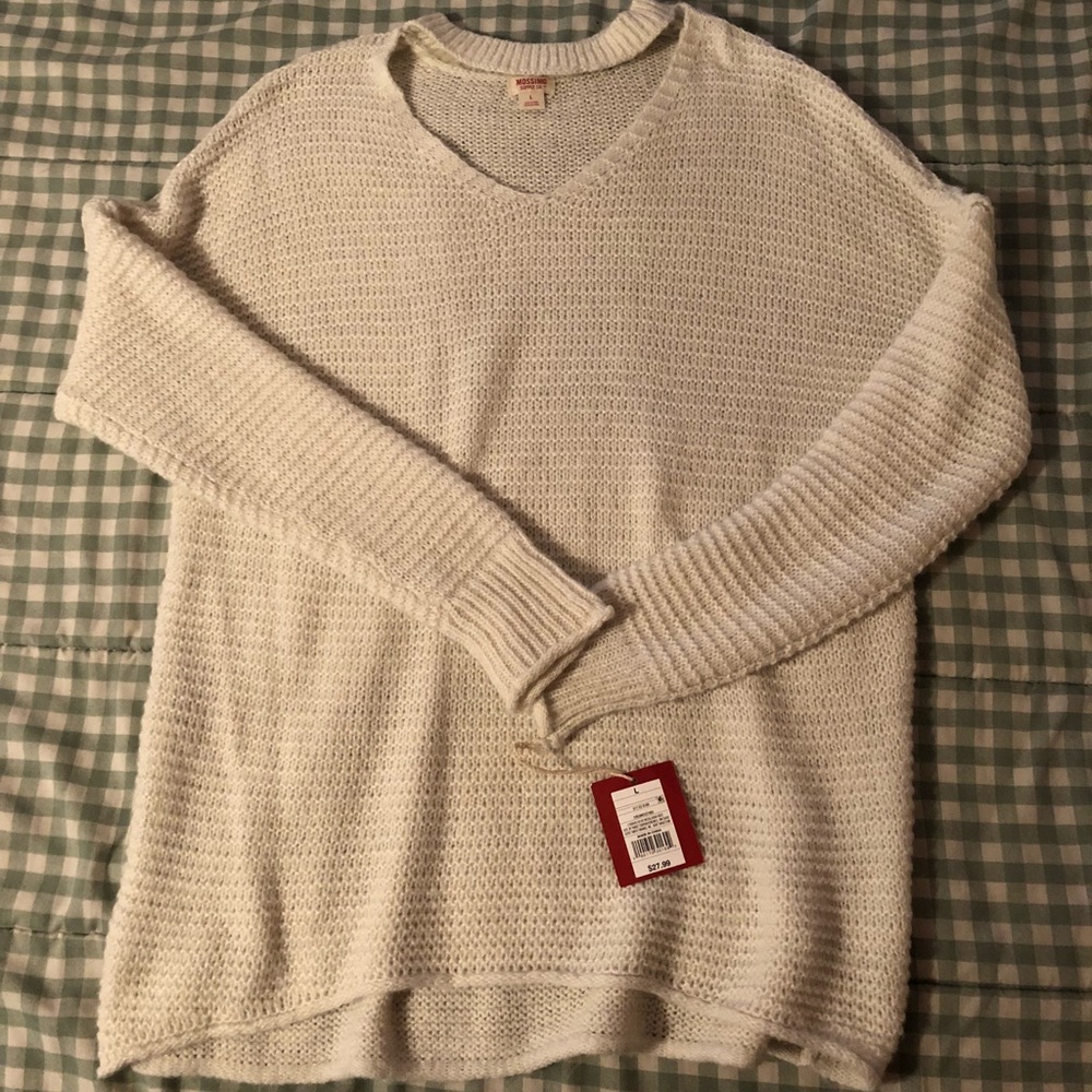 Mossimo Sweater with Choker Cut-Out - L
